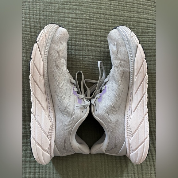 Hoka Women's Athletic Shoes - Light Gray with Lavender Accents - Picture 3 of 7